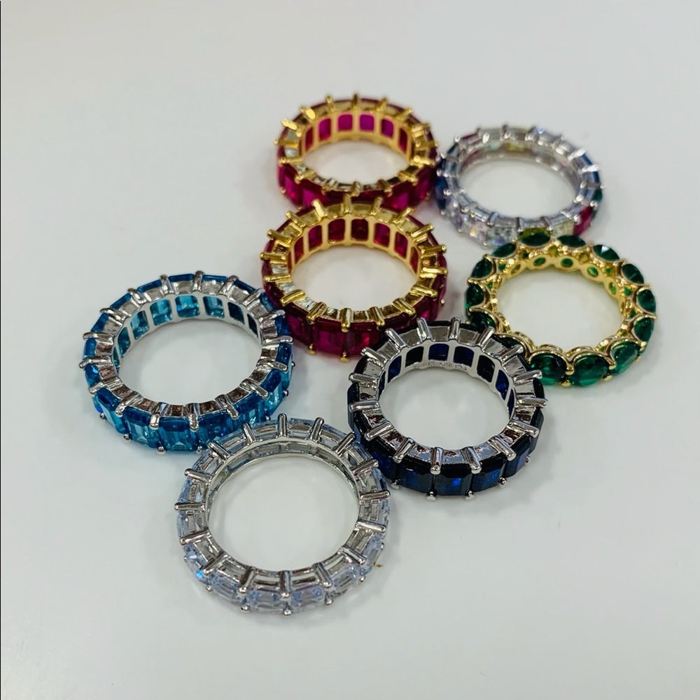 Zircon Eternity Rings